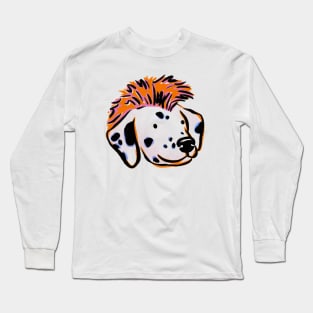 Dalmatian Dog Mohawk Long Sleeve T-Shirt